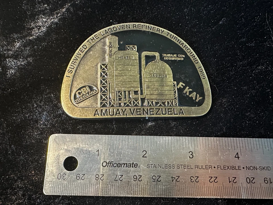 Hebilla de cinturón pesada de colección para hombre Trucker Bar Shield cilindro revólver raro hecho en EE. UU. Foto 2 de 4