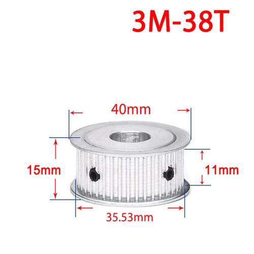 Polea de correa de distribución HDD 3M tipo AF 12T-60T orificio 4-20 mm para correa de distribución de 10 mm de ancho - Imagen 28 de 34