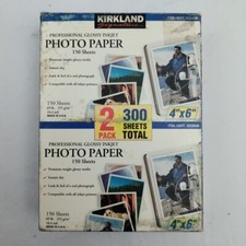 Kirkland Professional Glossy Inkjet Photo Paper 4"x6" 300 Sheets 69 lb Open Box
