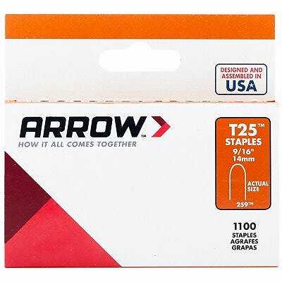 Arrow T25 Round Crown Staples - 259 (1000 Pack) for sale ...