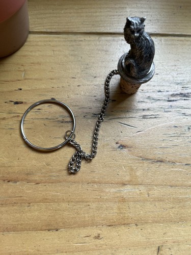 SIXTREES PEWTER WINE BOTTLE STOPPER - CAT - Picture 3 of 7