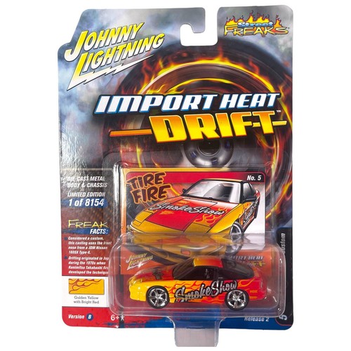 2022 JOHNNY LIGHTNING IMPORT HEAT DRIFT 1990 NISSAN 240SX CUSTOM Golden Yellow - Picture 2 of 5