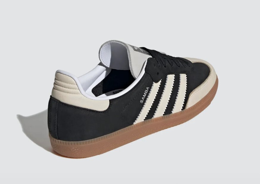 スニーカー Adidas Samba OG W Core Black Wonder White IE5836 adidas Originals Samba OG Core Black Wonder White Silver