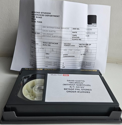 DAVID GUETTA - DELIRIOUS (PROMO, BETACAM SP, PAL, Stereo) - Picture 2 of 2