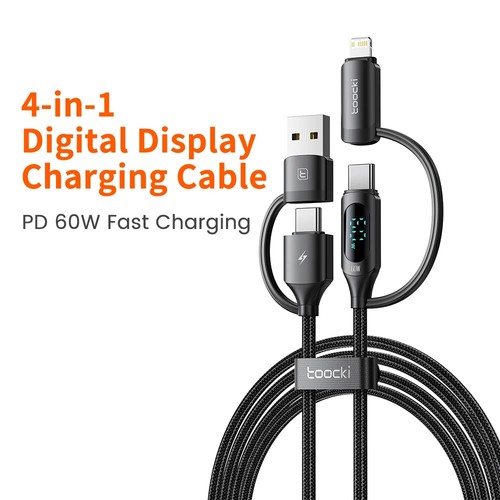 4 in 1 USB Type C To USB C Charger Cable For iPhone 16 15 PD Fast Charging Cord - Picture 8 of 8
