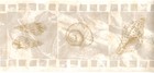 Beige Cream Gold Sea Shell Mosaic Tile Pearl Satin Wallpaper Border 13 feet (4m)