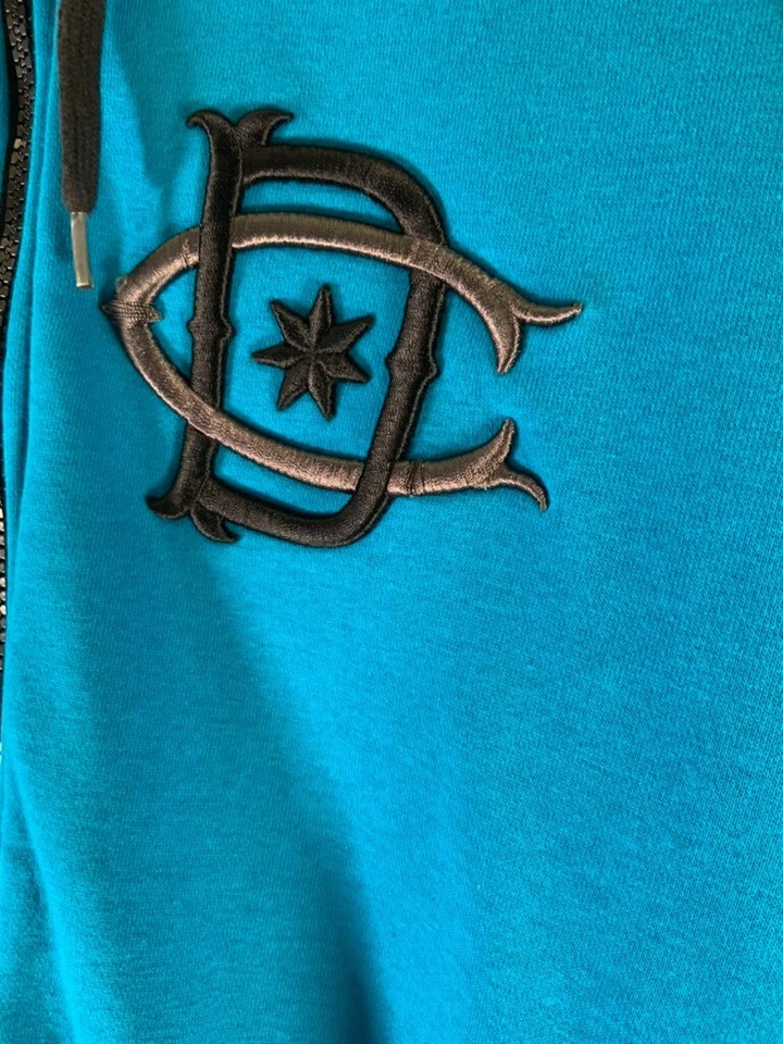 De colección Zapatos DC Para Hombres Grandes Y2K Pesado Cremallera Sudadera con Capucha Bordado Bolsillo para Auriculares Foto 3 de 4