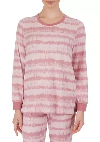 $69 Cuddl Duds® Jogger Lounge Set , Dark Pink Print , Size L - Picture 2 of 3