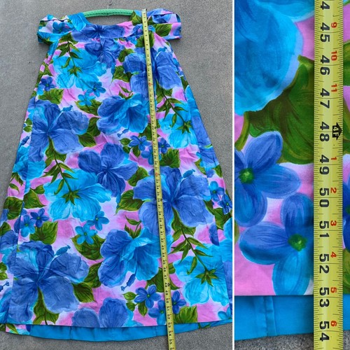 vintage Alice Polynesian Fashions Hawaiian dress maxi muumuu tiki aloha Hawaii - Picture 11 of 12