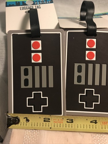 Retro Videospiel Controller Gepäck Rucksack ID Tag NEU Nintendo Style 4 Pack - Bild 3 von 9