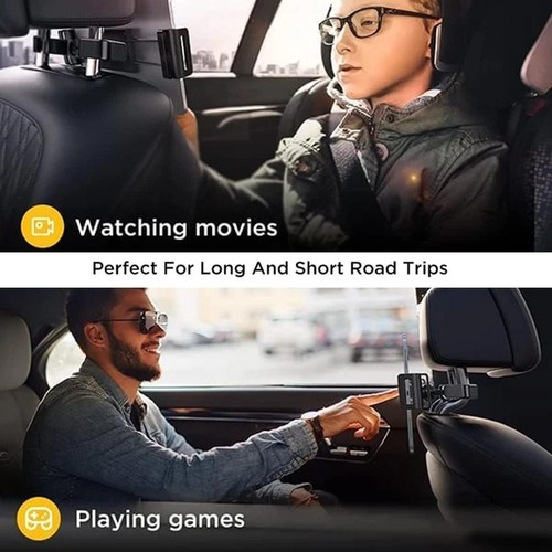 Tablet Headrest Holder Mount For Car Seat For iPads 4.7-12.9" NEW W7S3 U3W4 - Photo 8/12