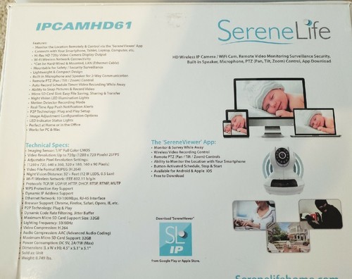 2 Pcs HD Wireless IP Camera/WiFi Cam Remote Video Monitoring Surveillance 720p - Picture 2 of 2