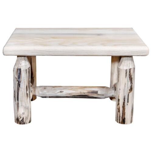 Montana Woodworks Hand-Crafted Transitional Wood Footstool in Natural - Picture 4 of 4