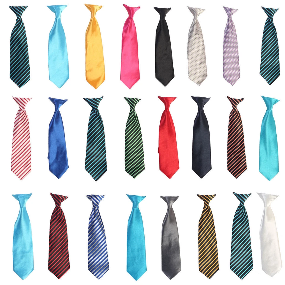 25 + Colors Clip On Neck Tie For Toddler (2T-4T )Kids(4-7) Boys (8-16) Satin Tie - Image 2 of 2