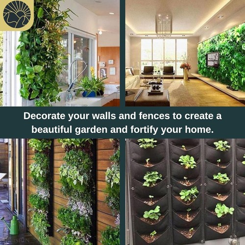 Vertical Wall Hanging Planters with 64 Pockets Large Grow Bags Garden Decoration - Picture 6 of 7