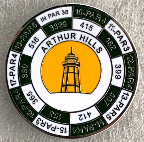 ARTHUR HILLS PALMETTO DUNES RENOWNED GOLF COURSE YARDAGE COIN HILTON HEAD C18 - Picture 3 of 3