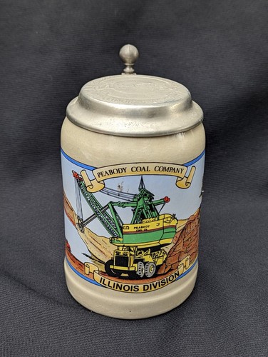 1985 West Germany PEABODY COAL Co Illinois Division Safety Award Lidded Stein - Picture 3 of 6