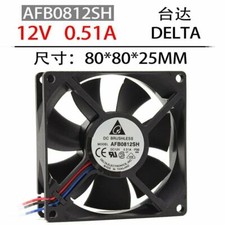 Delta AFB0812SH 80x80x25mm 80mm 8025 12V 0.51A 46CFM DC Cooling Fan