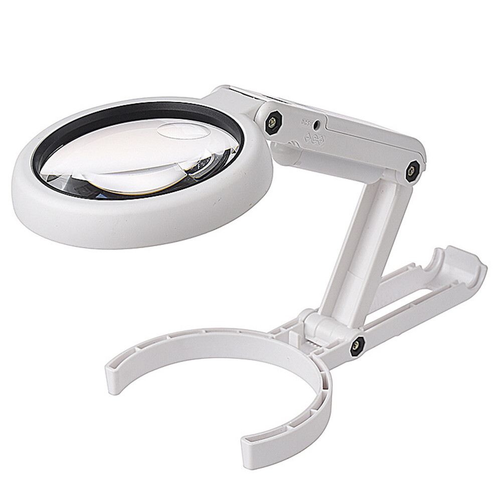 Image of LED Magnifying Glass Folding Portable Handheld Reading Magnifier Repair Tools