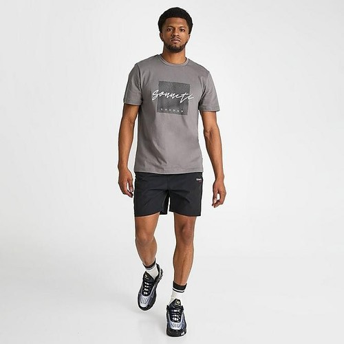 Camiseta informal para hombre Sonneti Script Logo SNM13257-050 gris/negra grande en caja - Imagen 2 de 9