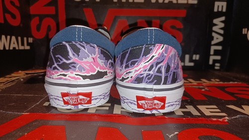 Vans Herren 5,5/Damen 7 Slipper Zap leuchtend dunkel elegant blau schwarz Totenköpfe - Bild 4 von 12