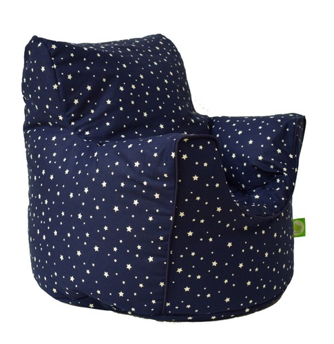 Sillón bolso de frijoles algodón estrellas marinas con frijoles tamaño niño pequeño de frijoles perezoso - Imagen 2 de 2