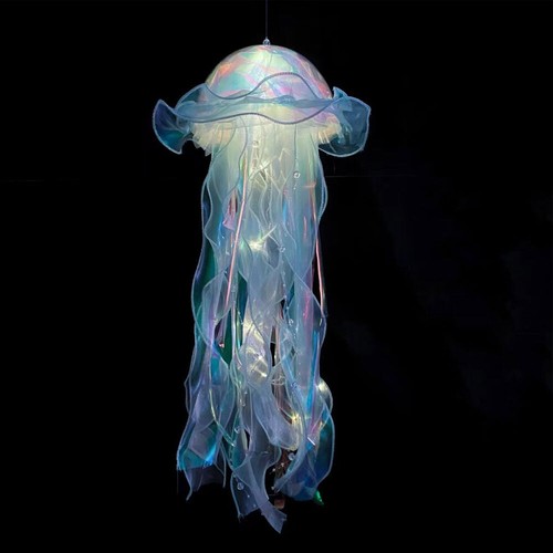 Hanging Jellyfish Lamp Room Atmosphere Decoation Night Light DIY Material Set BL - Picture 6 of 19