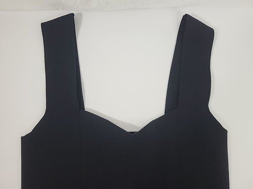 A.L.C Jordana Crop Stretch Black V-Neck Wide Strap Tank Size Extra Small - Picture 5 of 9