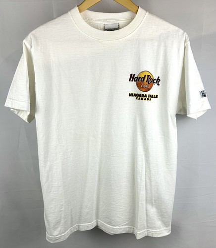 Camisa blanca vintage años 90 Hard Rock Cafe Cataratas del Niágara Canadá para hombre mediana - Imagen 2 de 6