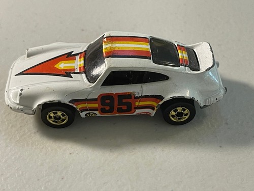 Vintage 1987 Hot Wheels Porsche P-911 Turbo White Gold BW #3969 Hong Kong #95 - Picture 2 of 5