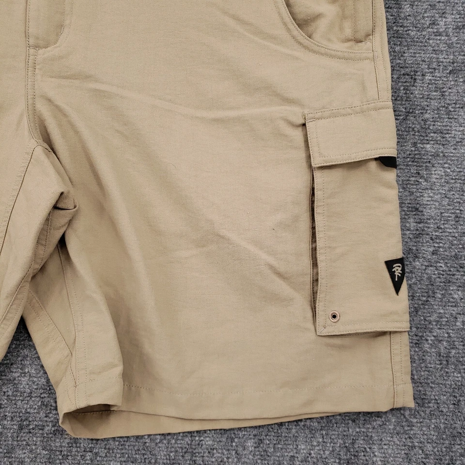 Pantalones Cortos Carga Rail Riders Para Hombres XL Beige Chino Frente Plano Cremallera Mosca Senderismo Jammin Foto 4 de 4