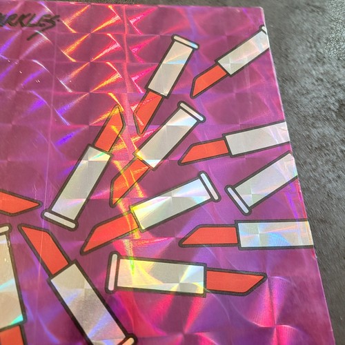 Vintage 90s SPARKLES Prism LIPSTICK School Folder Portfolio for Trapper Keeper - Picture 5 of 12