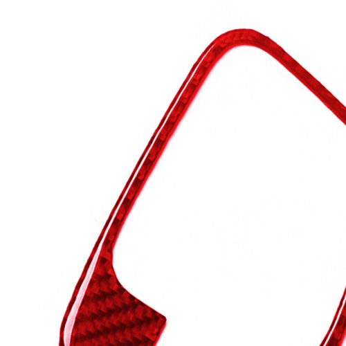 Red Carbon Fiber Front Door Handle Frame Trim Sticker For Chrysler 300 2005-2007 - Imagen 6 de 11