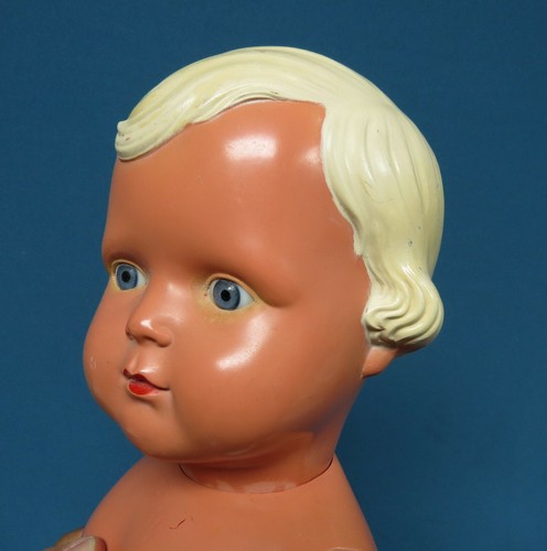 Vintage Schoberl & Becker oder Warenfabrik 19" deutsche Zelluloid Puppe Glasaugen - Bild 9 von 11