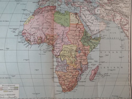 Early 1907 - Africa Maps - Original Vintage Geography Map - 14.5"x11.5" - C22-1 - Picture 2 of 3