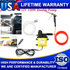 12V 120W Dual Pump High Pressure Car Yard Electric Wash Machine Gun Power Washer