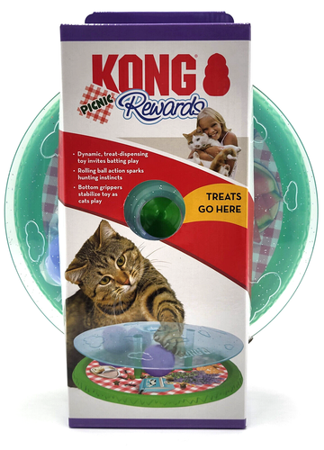 Kong Rewards Picnic Bat Around Catnip Activity Treat Rewards Cat Kitten Toy - Picture 1 of 15
