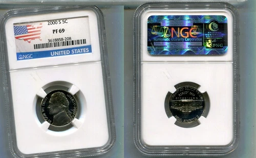 2000 S JEFFERSON NICKEL NGC PR69 9060R