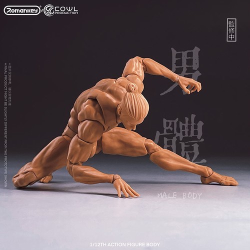 Romankey X COWL 1/12 Flexible Action Figure Male 6"Joint Doll Body w/Head Toy - Foto 14 di 26