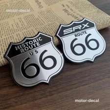 Auto Car Body Rear Trunk Lip Badge Emblem Decal Sticker US 66 HISTORIC SRX ROUTE