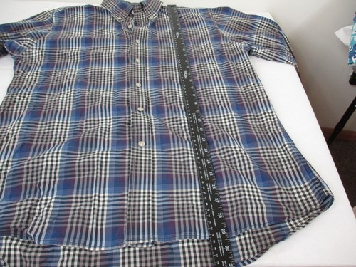 Pendelton Shirt Adult Large White Blue Black Button Up Plaid Casual Mens - Picture 8 of 14