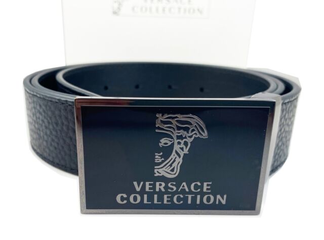 Versace 100/% Leather Blue Unisex Belt Sz US 38 IT 95