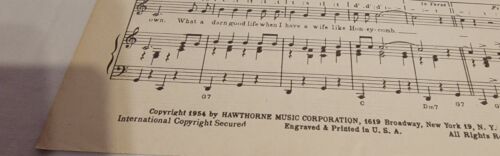 HONEYCOMB Sheet Music Vintage 1954 Country Song Guitar Piano Pop - Picture 2 of 4