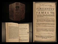 1685-1707 LAWS & Acts of Scotland Parliament Scottish William Mary James VII