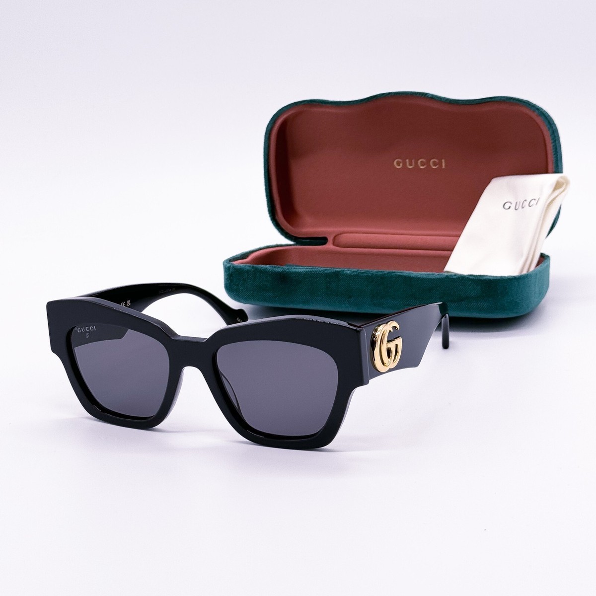 used グッチ GUCCI サングラス レディース NEW GUCCI SUNGLASSES GG1422S 001 WOMEN SQUARE BLACK EYEWEAR