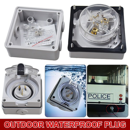 15A Caravan Inlet Outlet RV Camper Motor Home Power Socket Weatherproof 240V - Picture 3 of 12