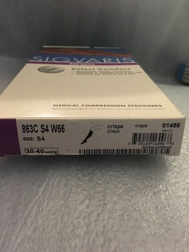 Sigvaris 860 Series Medical Kompressionsstrümpfe 30-40 mmhg Crispa 863C S4 W66 - Bild 2 von 5