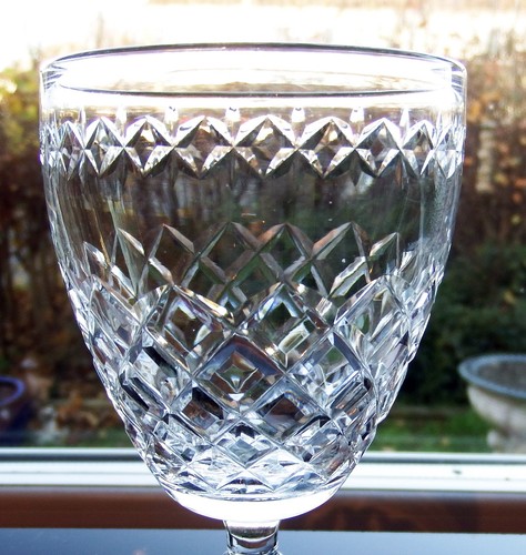 Set of 6 Cut Crystal Stevens & Williamson Wine Glasses 13.5 cm's - Picture 3 of 6