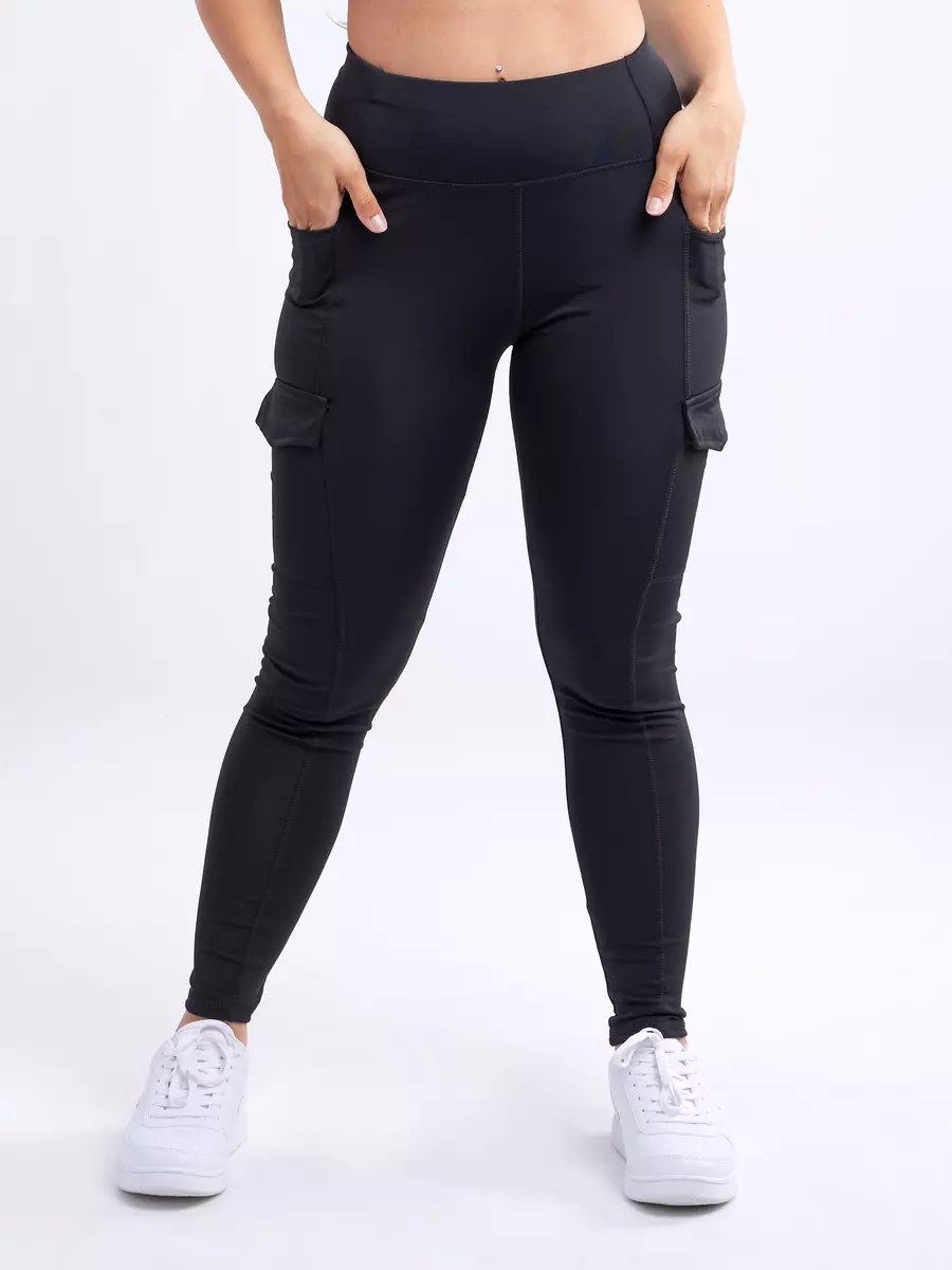 High-Waisted Tactical Outdoor Fitness Leggings with Side Cargo