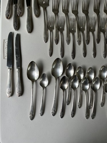 Oneida WMA Rogers A1 Plus Meadowbrook Vintage Stainless Silverware Big Lot - Picture 3 of 9
